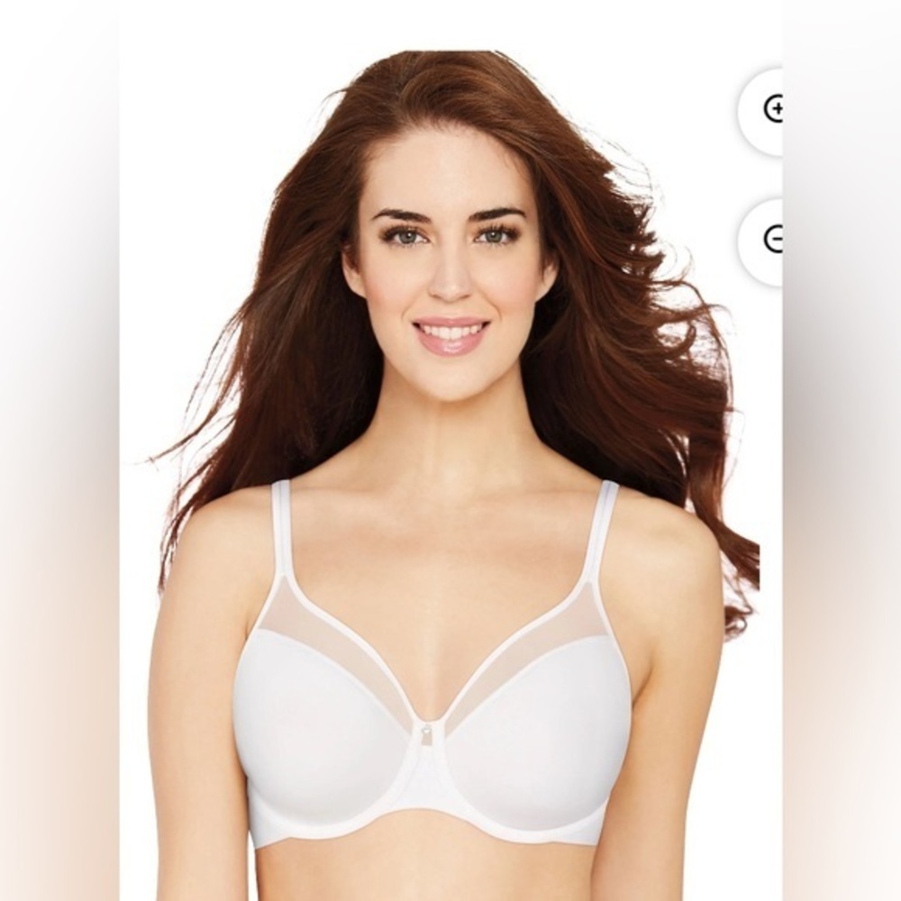 Bali New One Smooth U Ultra Light Underwire T-shirt Bra 3439 White 38B